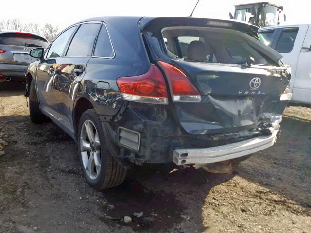 4T3BK3BB9DU078376 - 2013 TOYOTA VENZA LE BLACK photo 3