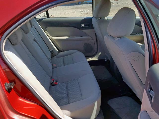 3FAHP0GA4AR134322 - 2010 FORD FUSION S RED photo 6