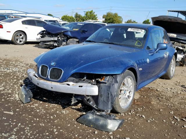 WBACK73461LJ15519 - 2001 BMW Z3 3.0 BLUE photo 2