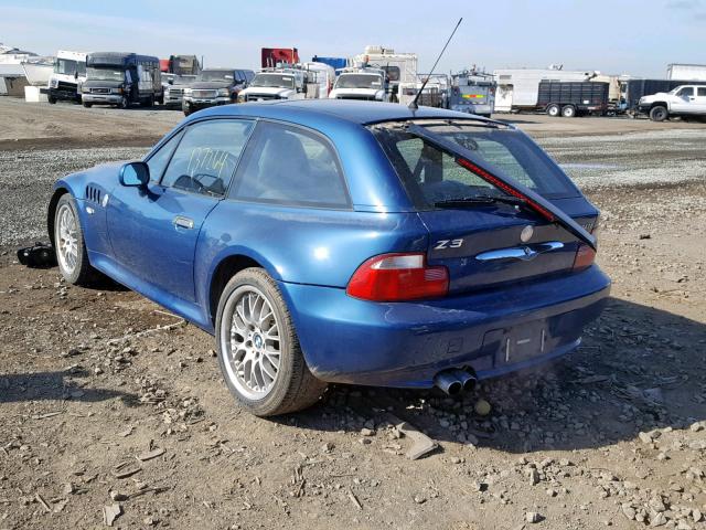 WBACK73461LJ15519 - 2001 BMW Z3 3.0 BLUE photo 3