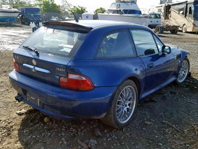 WBACK73461LJ15519 - 2001 BMW Z3 3.0 BLUE photo 4