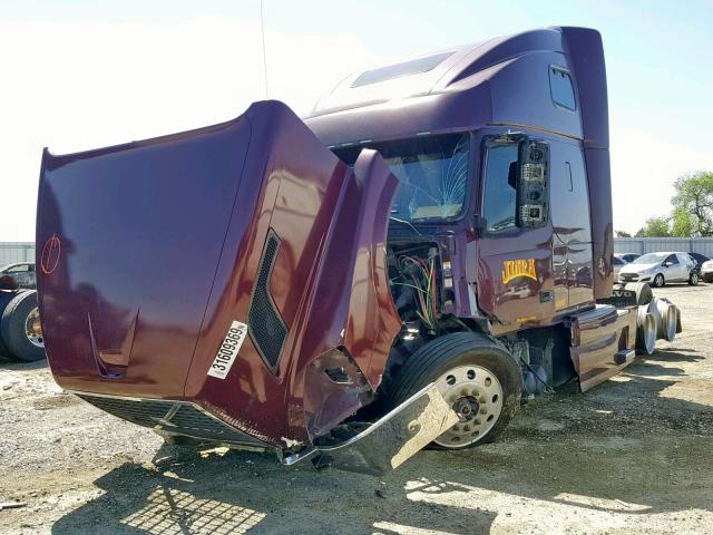 4V4NC9TK7AN286839 - 2010 VOLVO VN VNL MAROON photo 2