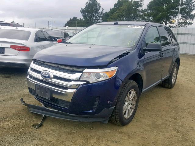 2FMDK3GC4BBB00628 - 2011 FORD EDGE SE BLUE photo 2