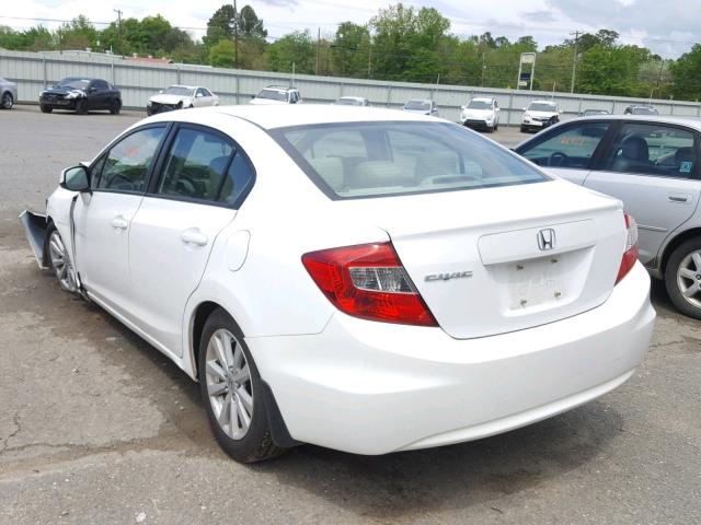19XFB2F93CE055284 - 2012 HONDA CIVIC EXL თეთრი ფოტო 3