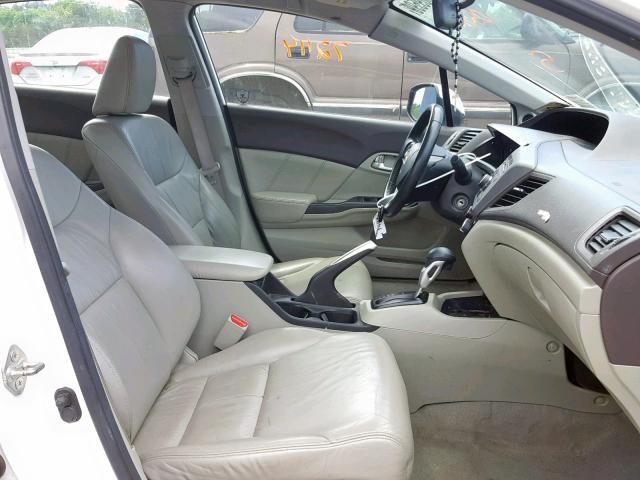 19XFB2F93CE055284 - 2012 HONDA CIVIC EXL თეთრი ფოტო 5