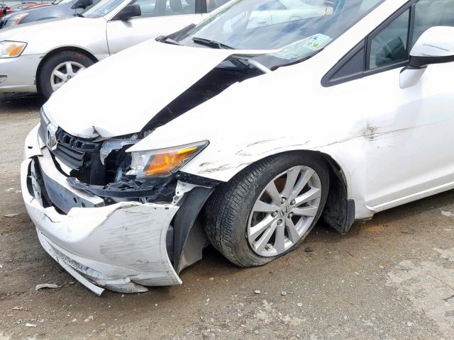 19XFB2F93CE055284 - 2012 HONDA CIVIC EXL თეთრი ფოტო 9