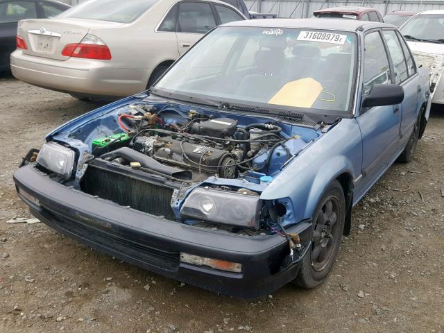 JHMED3544MS032868 - 1991 HONDA CIVIC DX BLUE photo 2