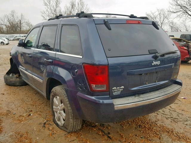 1J8HR58P79C508705 - 2009 JEEP GRAND CHER BLUE photo 3