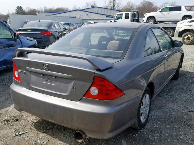 1HGEM22955L051986 - 2005 HONDA CIVIC EX GRAY photo 4