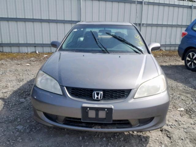 1HGEM22955L051986 - 2005 HONDA CIVIC EX GRAY photo 9