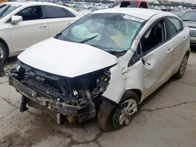 KNADM4A37G6548720 - 2016 KIA RIO LX WHITE photo 2