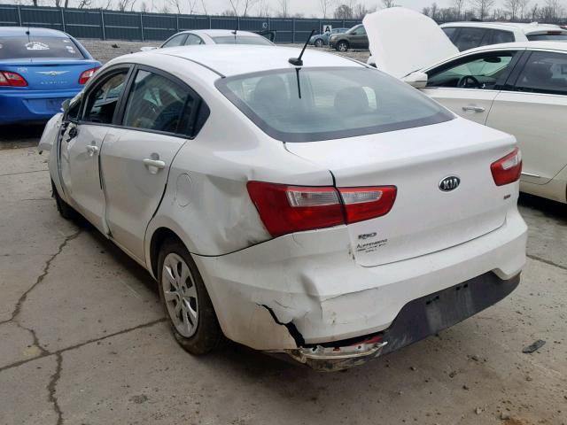 KNADM4A37G6548720 - 2016 KIA RIO LX WHITE photo 3