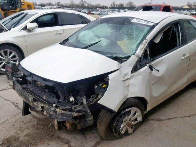 KNADM4A37G6548720 - 2016 KIA RIO LX WHITE photo 9