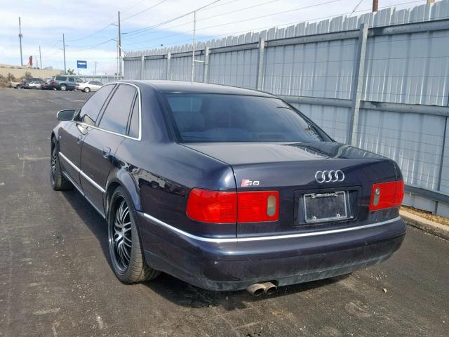 WAUGU44D22N005114 - 2002 AUDI S8 QUATTRO BLUE photo 3