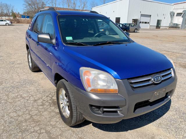 KNDJE723077332138 - 2007 KIA SPORTAGE E BLUE photo 2