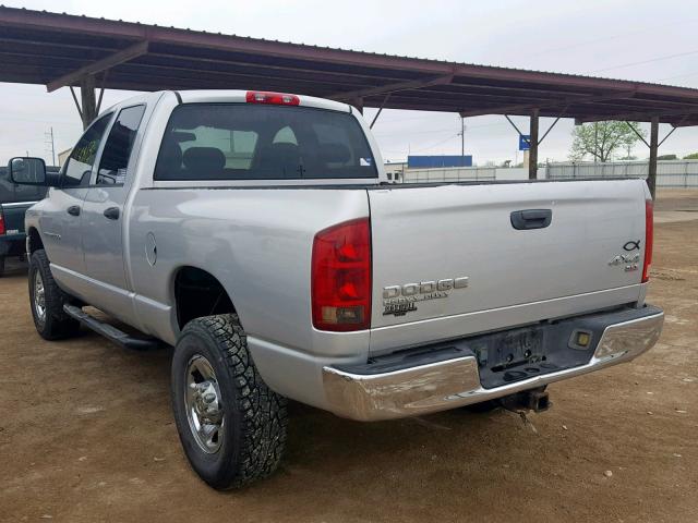 1D7KU28D04J143665 - 2004 DODGE RAM 2500 S SILVER photo 3