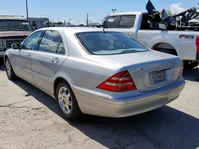 WDBNG75J2YA047319 - 2000 MERCEDES-BENZ S 500 SILVER photo 3