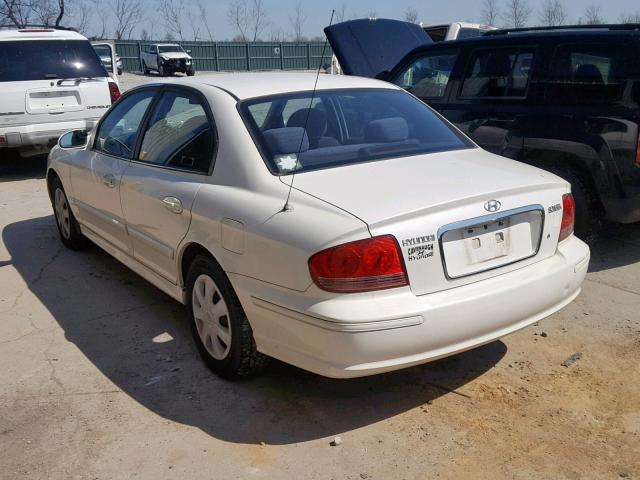 KMHWF25S35A118619 - 2005 HYUNDAI SONATA GL WHITE photo 3