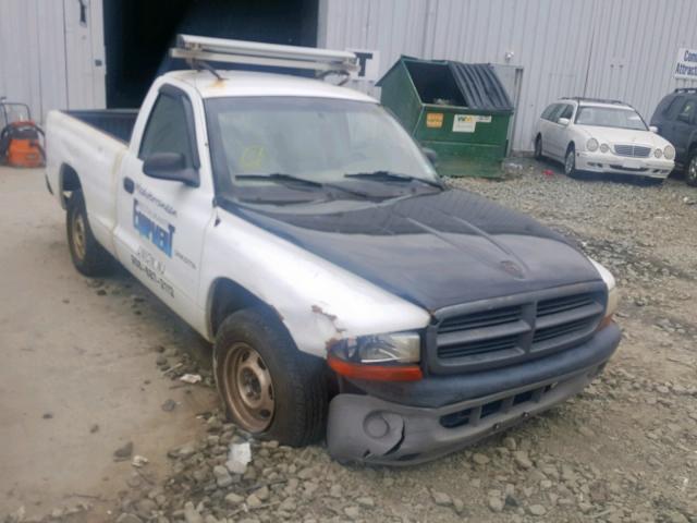 1B7FL26X01S303349 - 2001 DODGE DAKOTA WHITE photo 1