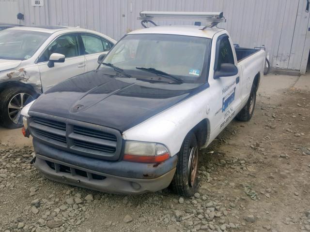 1B7FL26X01S303349 - 2001 DODGE DAKOTA WHITE photo 2