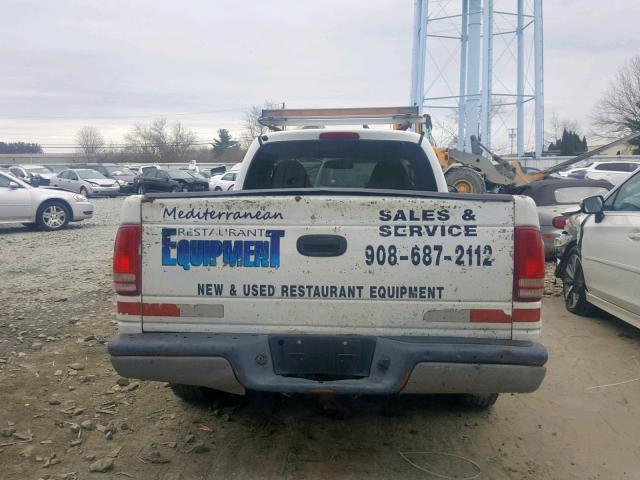 1B7FL26X01S303349 - 2001 DODGE DAKOTA WHITE photo 6