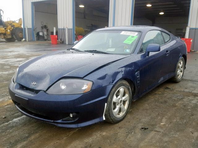 KMHHM65D06U228857 - 2006 HYUNDAI TIBURON GS BLUE photo 2