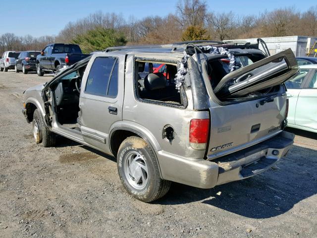 1GNDT13W0Y2259254 - 2000 CHEVROLET BLAZER TAN photo 3