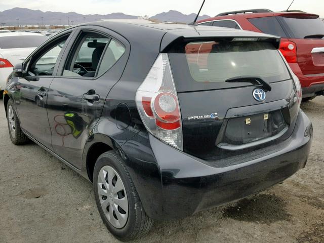 JTDKDTB36E1566820 - 2014 TOYOTA PRIUS C BLACK photo 3