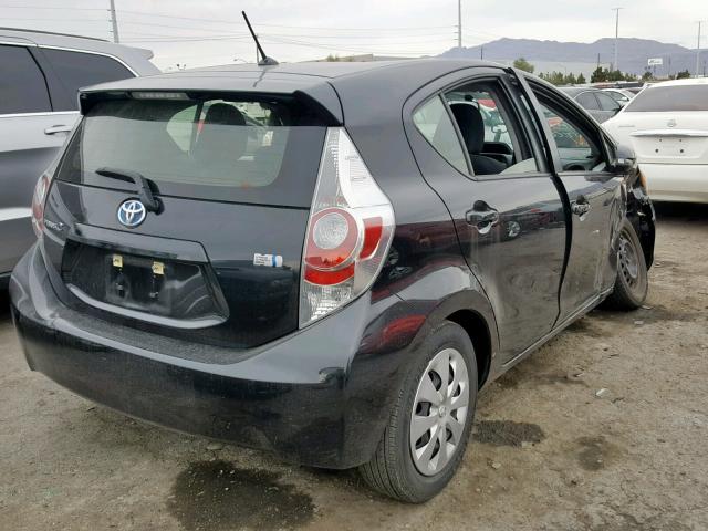 JTDKDTB36E1566820 - 2014 TOYOTA PRIUS C BLACK photo 4