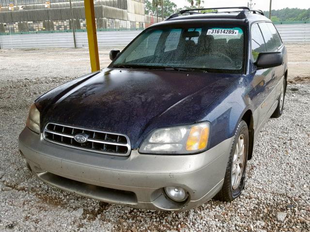 4S3BH665217617142 - 2001 SUBARU LEGACY OUT BLUE photo 2