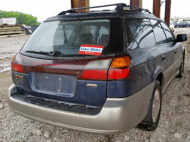 4S3BH665217617142 - 2001 SUBARU LEGACY OUT BLUE photo 4