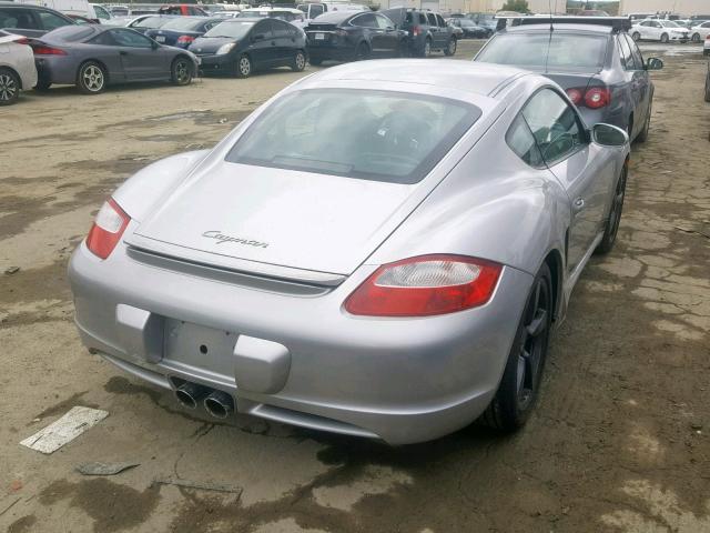 WP0AA29897U762476 - 2007 PORSCHE CAYMAN S SILVER photo 4