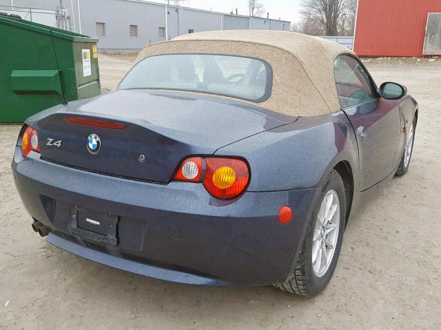 4USBT33493LS47210 - 2003 BMW Z4 2.5 BLUE photo 4