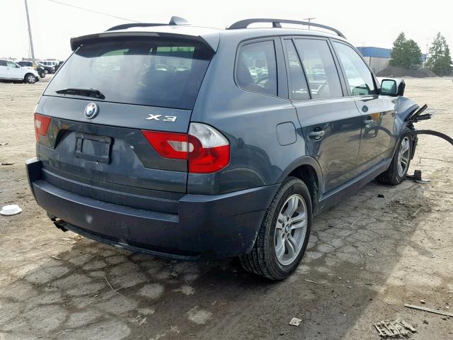 WBXPA93465WD13448 - 2005 BMW X3 3.0I GREEN photo 4