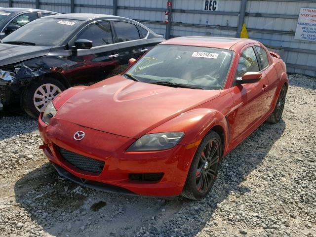 JM1FE17N450158979 - 2005 MAZDA RX8 RED photo 2