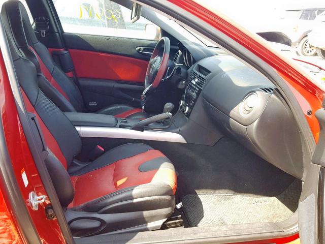 JM1FE17N450158979 - 2005 MAZDA RX8 RED photo 5