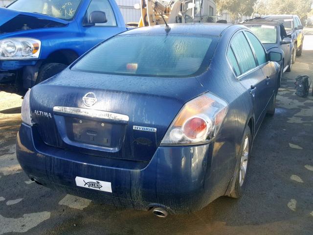 1N4CL21E29C185843 - 2009 NISSAN ALTIMA HYB BLUE photo 4