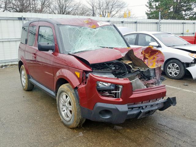 5J6YH28758L017390 - 2008 HONDA ELEMENT EX RED photo 1