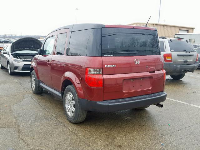 5J6YH28758L017390 - 2008 HONDA ELEMENT EX RED photo 3