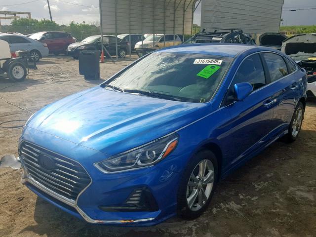 5NPE34AF8JH611339 - 2018 HYUNDAI SONATA SPO BLUE photo 2