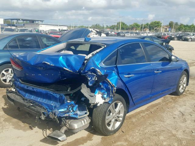 5NPE34AF8JH611339 - 2018 HYUNDAI SONATA SPO BLUE photo 4