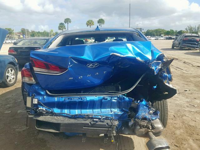 5NPE34AF8JH611339 - 2018 HYUNDAI SONATA SPO BLUE photo 9