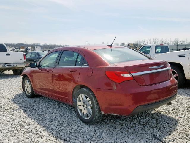 1C3CCBAB0CN289540 - 2012 CHRYSLER 200 LX MAROON photo 3