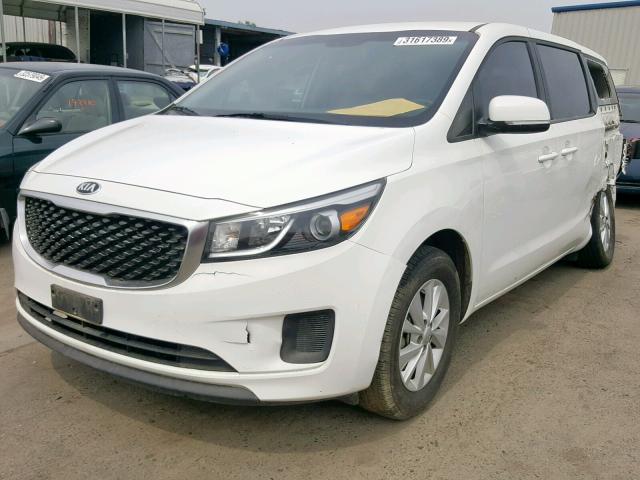 KNDMA5C12G6184610 - 2016 KIA SEDONA L WHITE photo 2