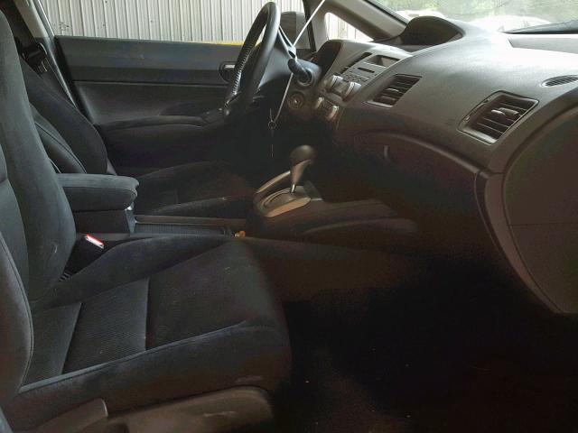 2HGFA16679H320113 - 2009 HONDA CIVIC LX-S WHITE photo 5