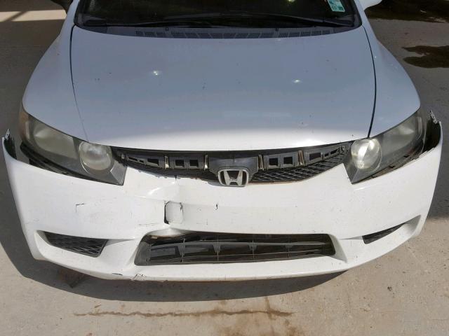 2HGFA16679H320113 - 2009 HONDA CIVIC LX-S WHITE photo 9