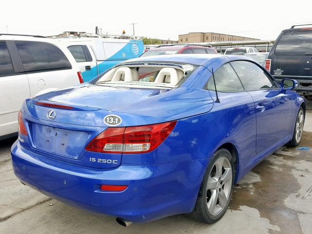 JTHFF2C20A2507602 - 2010 LEXUS IS 250 BLUE photo 4