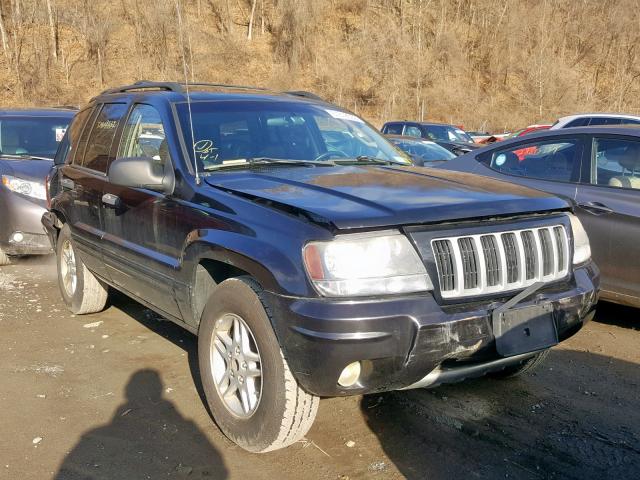 1J4GW48S64C354324 - 2004 JEEP GRAND CHER BLACK photo 1