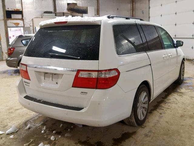 5FNRL388X6B096871 - 2006 HONDA ODYSSEY TO WHITE photo 4