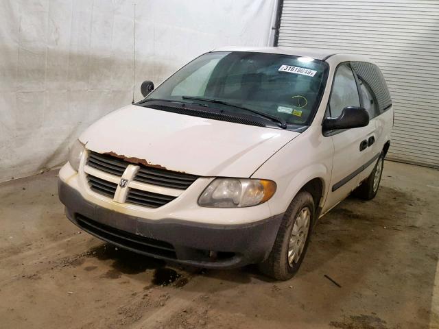 1D4GP21R27B123545 - 2007 DODGE CARAVAN C/ WHITE photo 2